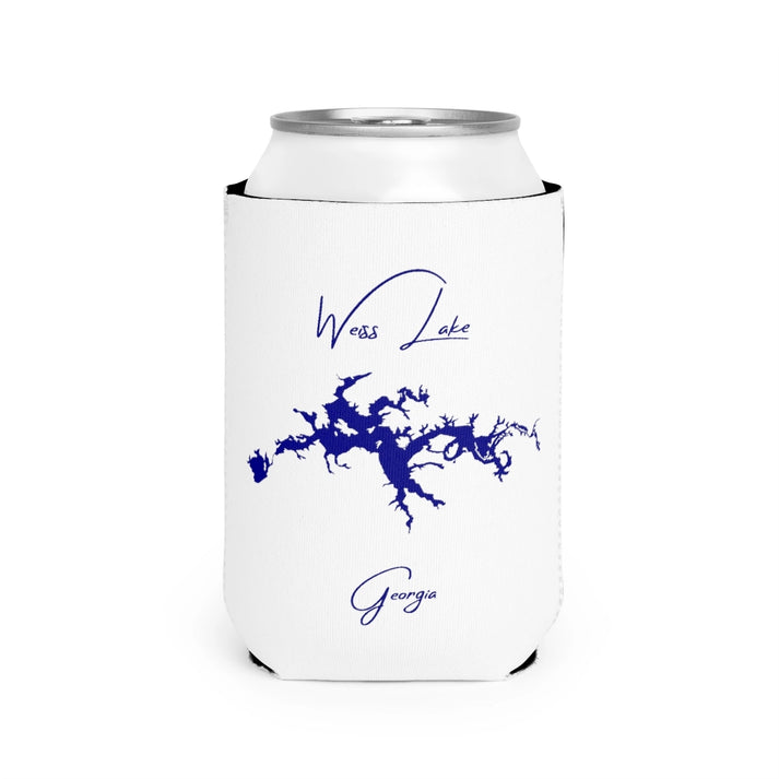 Georgia  Weiss  Lake  Can  Koozie  front  position  view  from  front-2  white.webp