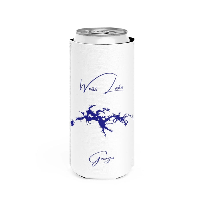 Georgia  Weiss  Lake  Slim  Can  Koozie  front  position  view  from  front  white.webp