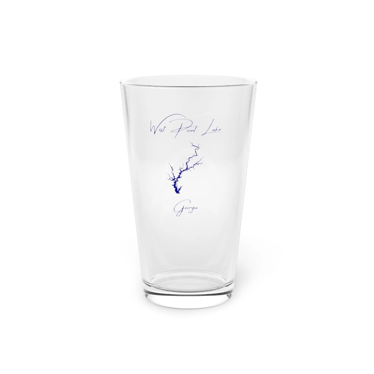 Georgia  West  Point  Lake  16oz  Pint  Glass  front  position  view  from  front  16oz.webp