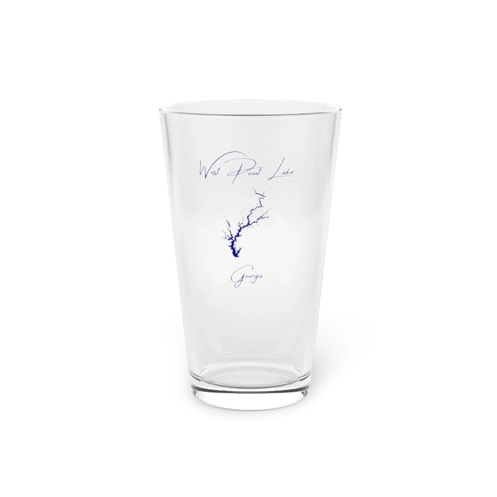 Georgia  West  Point  Lake  16oz  Pint  Glass  front  position  view  from  front  16oz.webp