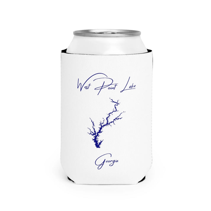Georgia  West  Point  Lake  Can  Koozie  front  position  view  from  front-2  white.webp