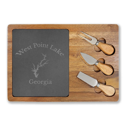 Georgia  West  Point  Lake  Engraved  Charcuterie  Board  other  position  view  from  front  13  3  4  x  9  3  4.webp