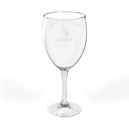 Georgia  West  Point  Lake  Engraved  Wine  Glass  other  position  view  from  back  10.5oz.webp