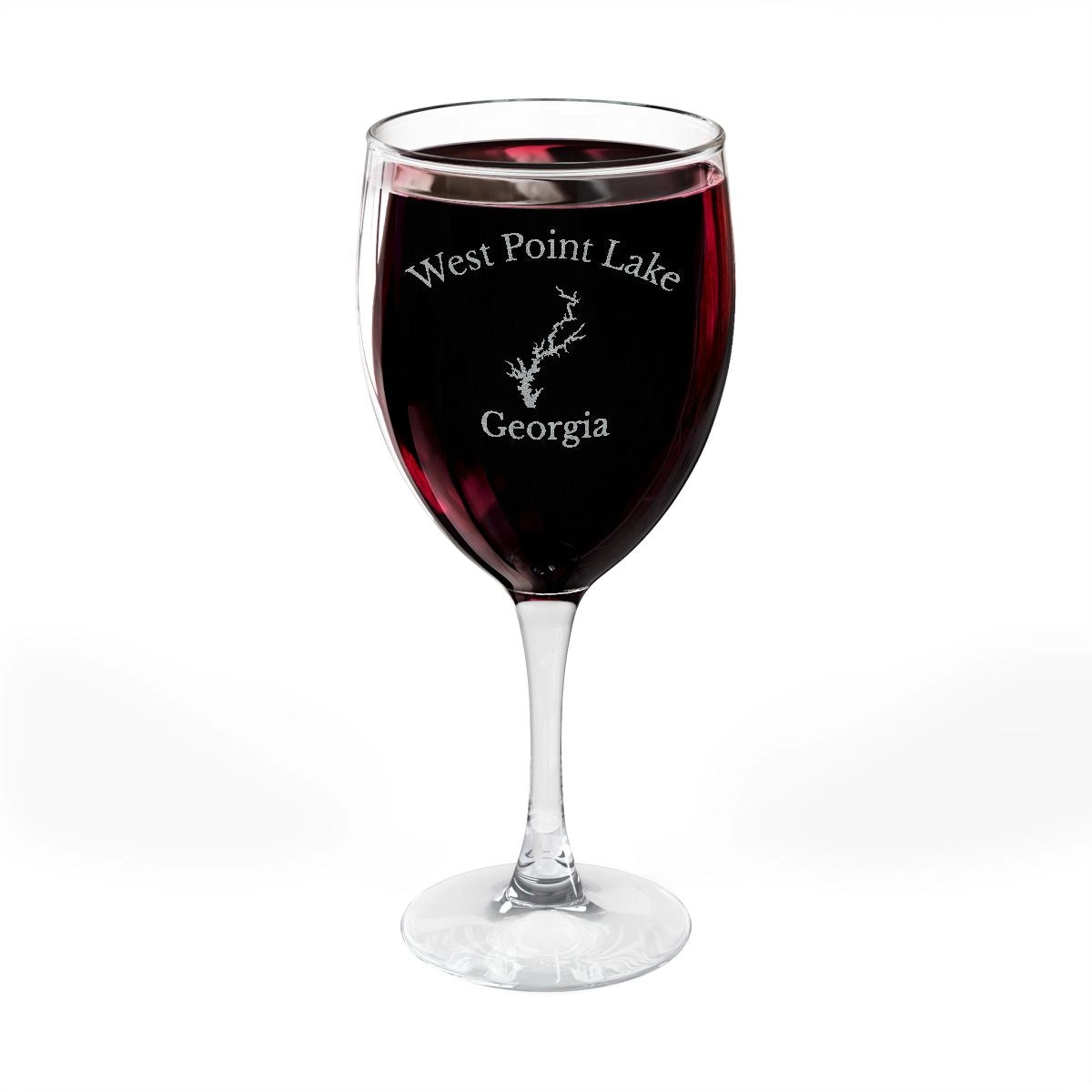 Georgia  West  Point  Lake  Engraved  Wine  Glass  other  position  view  from  front-full  10.5oz.webp