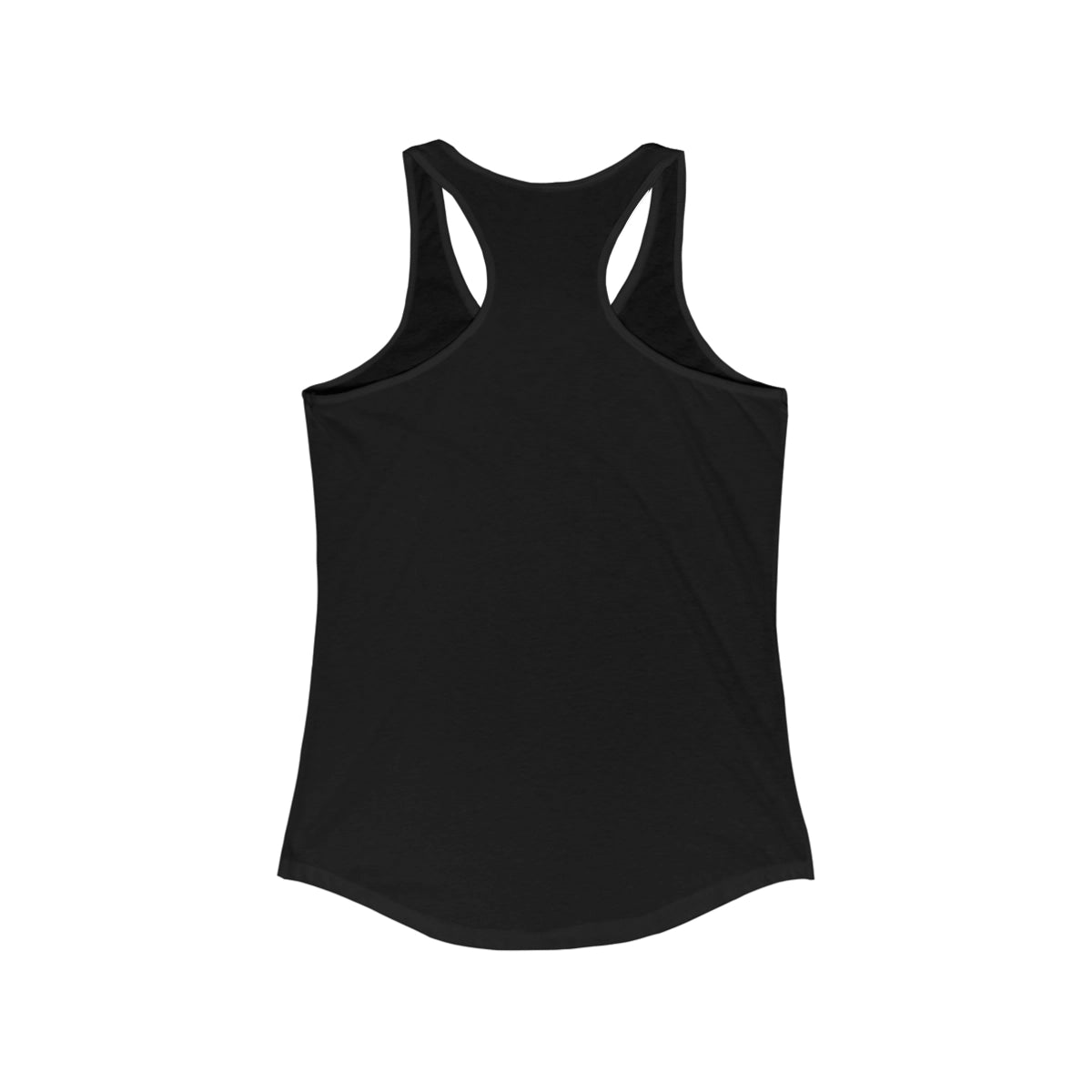 Georgia  West  Point  Lake  Racerback-Tank  back  position  view  from  back  solid  black.webp
