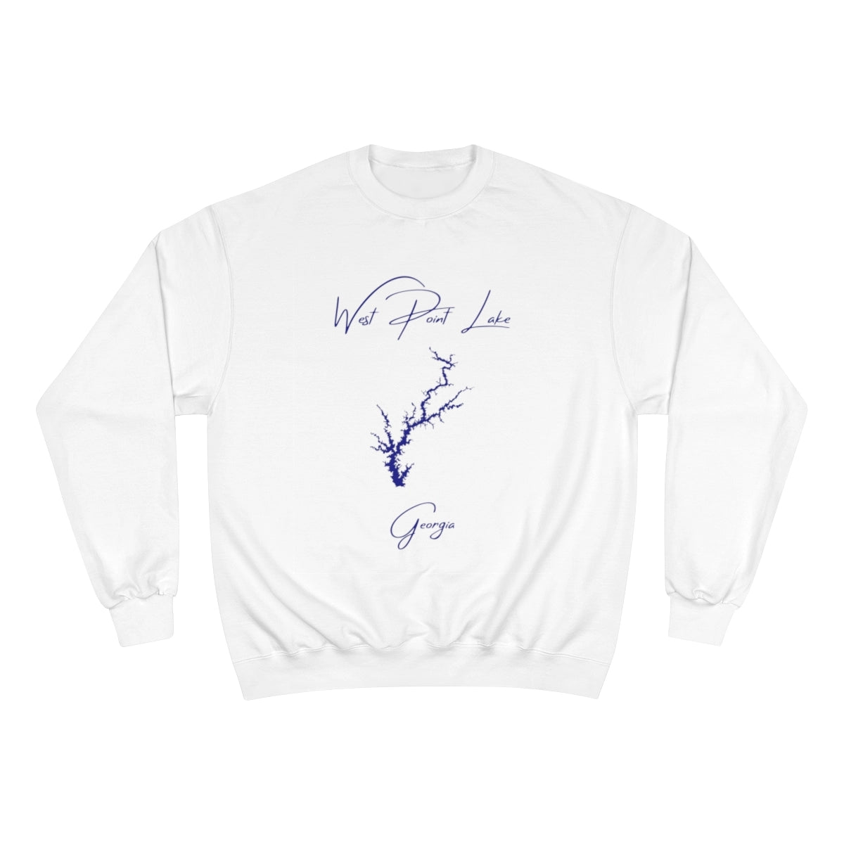 Georgia  West  Point  Lake  Sweatshirt  front  position  view  from  front  white.webp