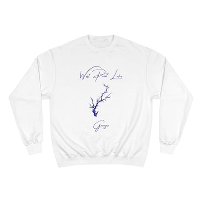 Georgia  West  Point  Lake  Sweatshirt  front  position  view  from  front  white.webp