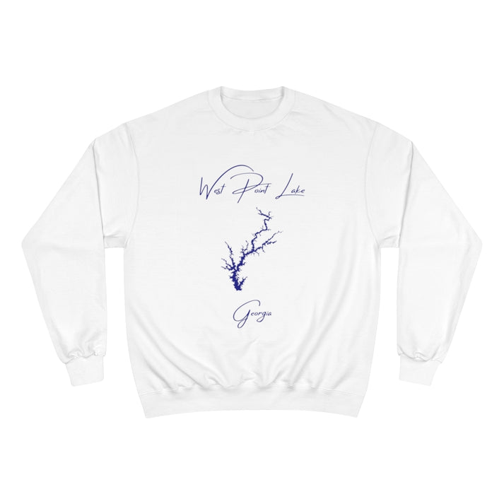Georgia  West  Point  Lake  Sweatshirt  front  position  view  from  front  white.webp