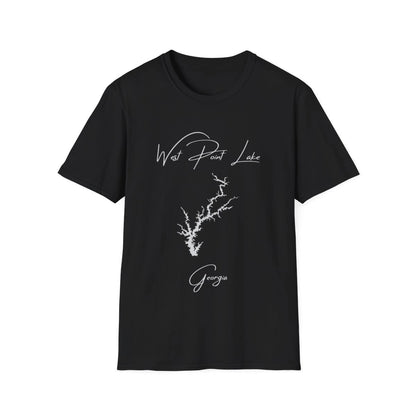 Georgia  West  Point  Lake  T-shirt  front  position  view  from  front  black.webp