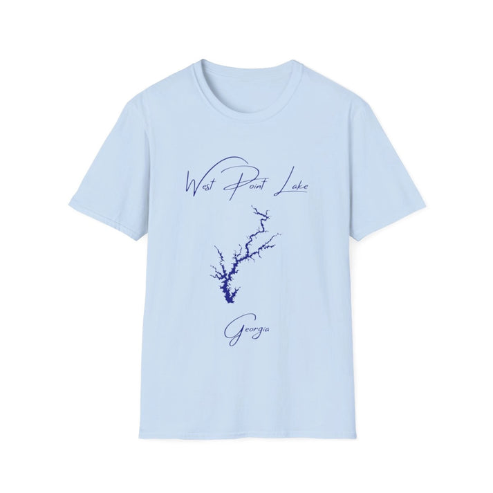 Georgia  West  Point  Lake  T-shirt  front  position  view  from  front  light  blue.webp