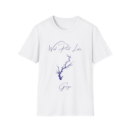 Georgia  West  Point  Lake  T-shirt  front  position  view  from  front  white.webp