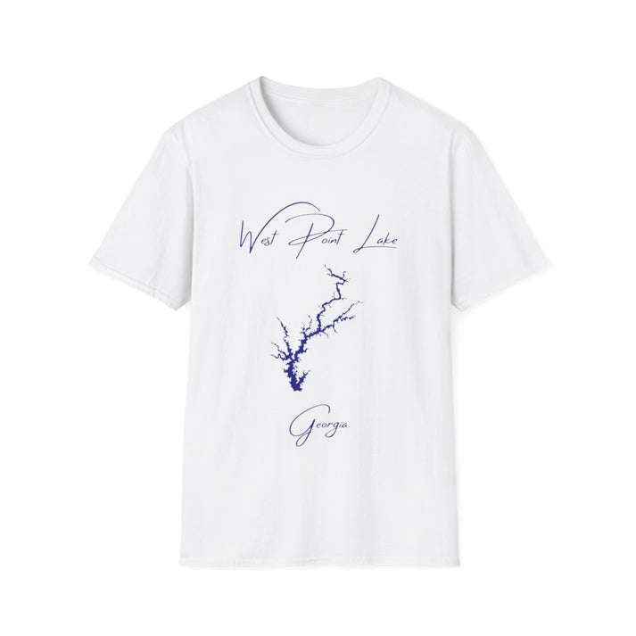 Georgia  West  Point  Lake  T-shirt  front  position  view  from  front  white.webp