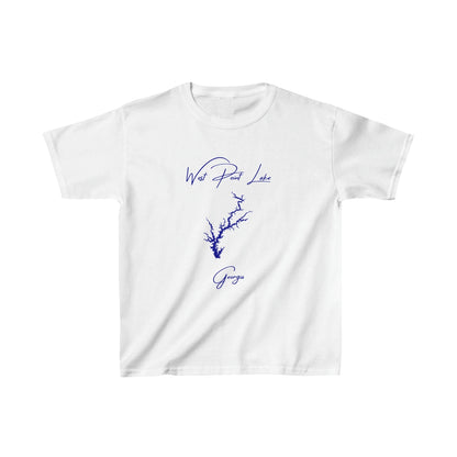 Georgia  West  Point  Lake  Youth  T-shirt  front  position  view  from  front  white.webp