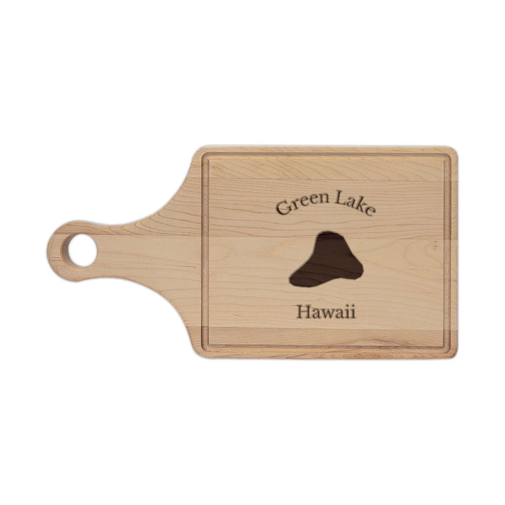 Hawaii  Green  Lake  Engraved  Cutting  Board  front  position  view  from  front  maple.webp