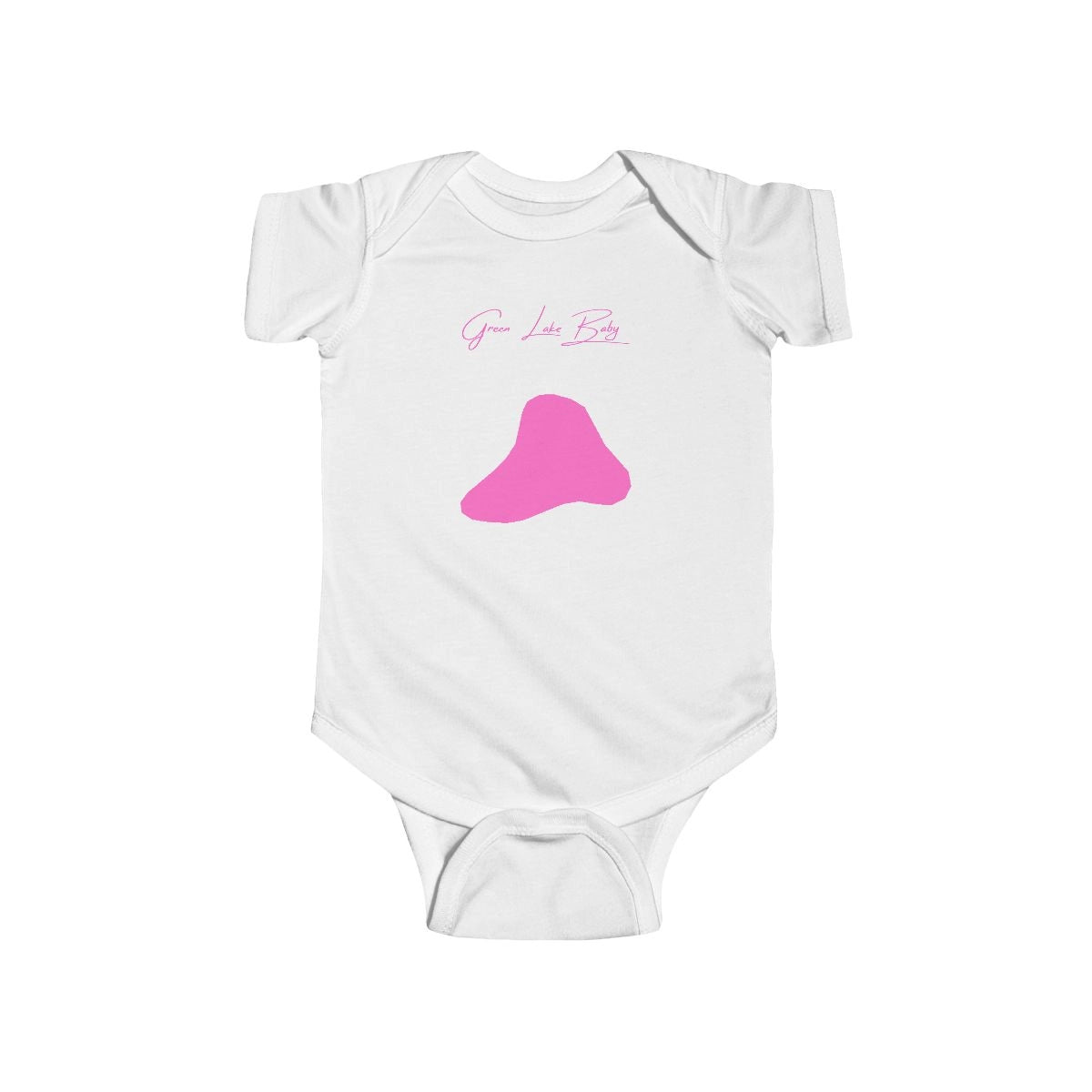 Hawaii  Green  Lake  Onesie  front  position  view  from  front  white.webp