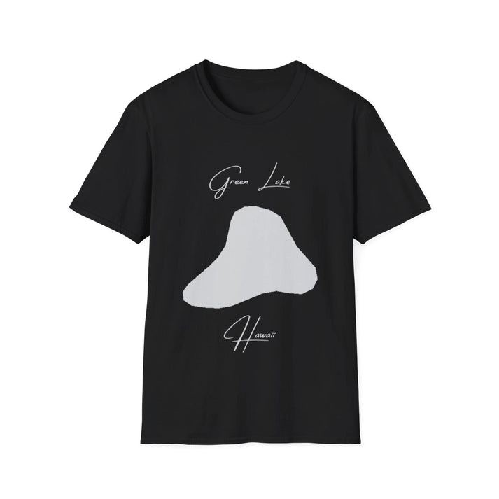 Hawaii  Green  Lake  T-shirt  front  position  view  from  front  black.webp