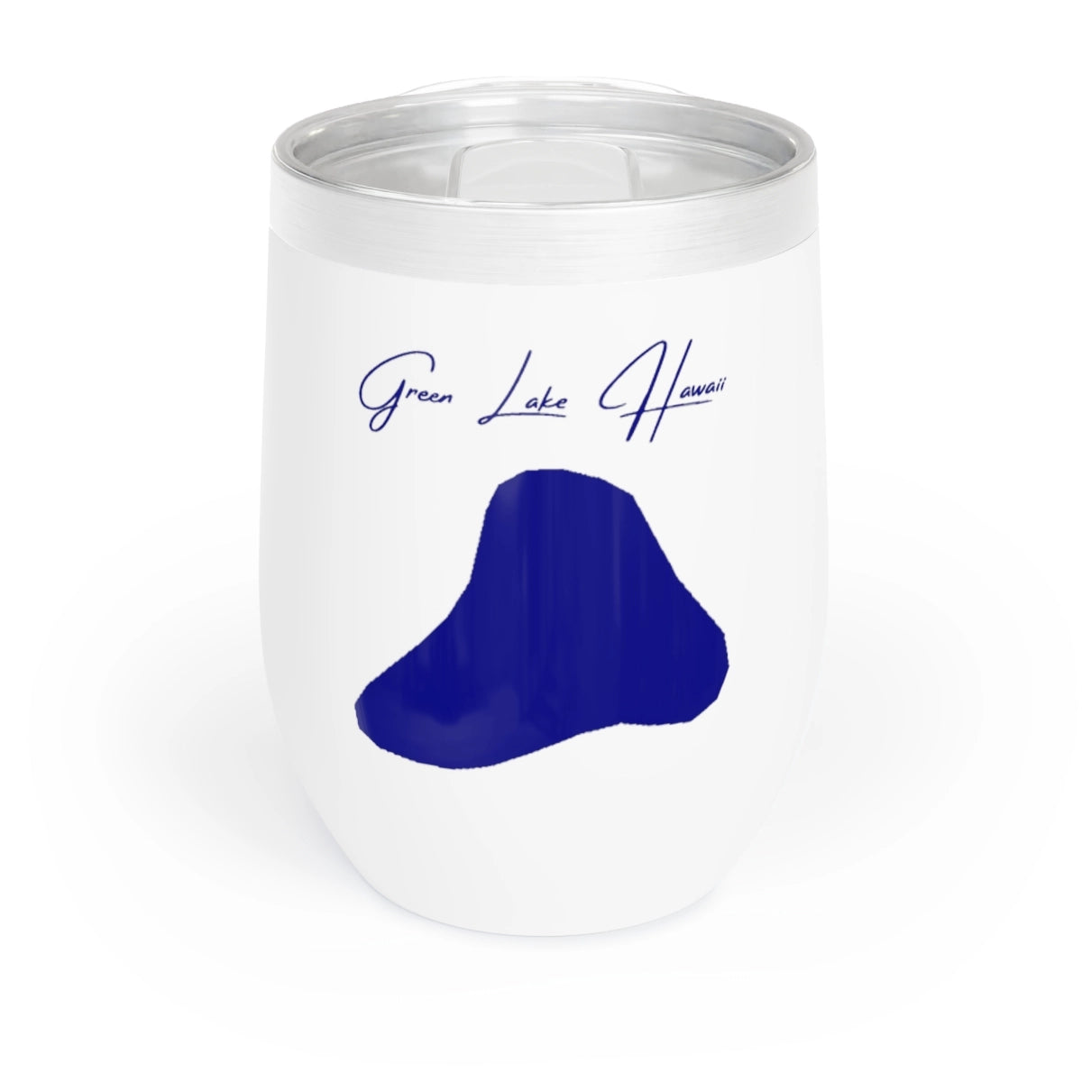 Hawaii  Green  Lake  Wine  Tumbler  front  position  view  from  front  white.webp