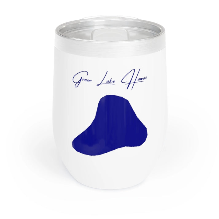 Hawaii  Green  Lake  Wine  Tumbler  front  position  view  from  front  white.webp