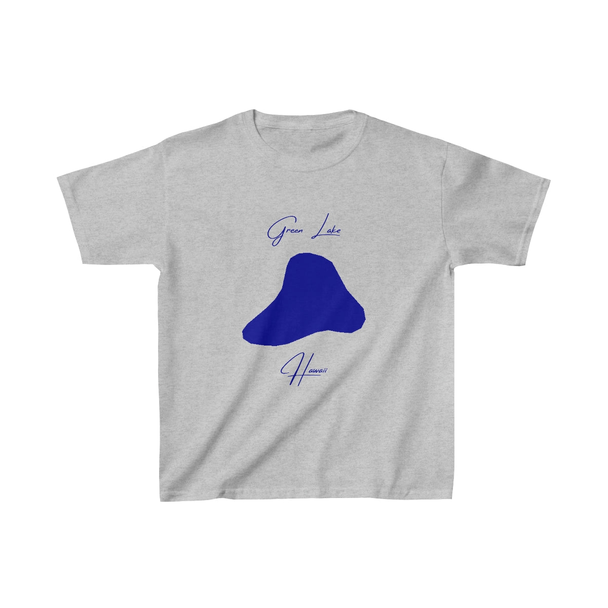 Hawaii  Green  Lake  Youth  T-shirt  front  position  view  from  front  sport  grey.webp