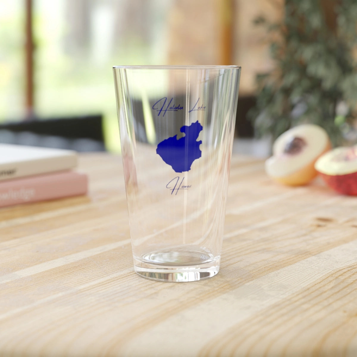 Hawaii  Halulu  Lake  16oz  Pint  Glass  front  position  view  from  context-2  16oz.webp