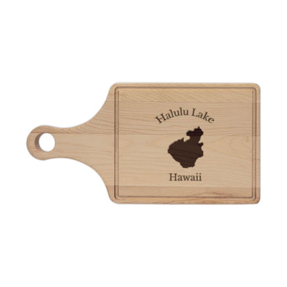 Hawaii  Halulu  Lake  Engraved  Cutting  Board  front  position  view  from  front  maple.webp