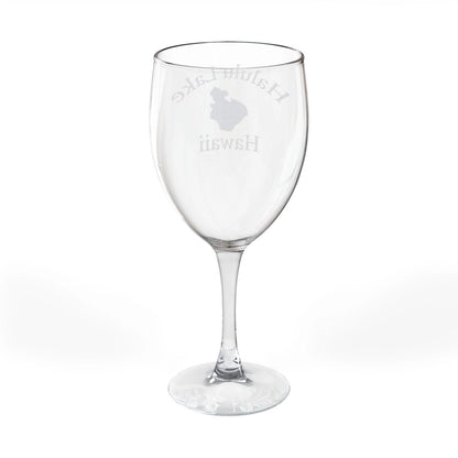Hawaii  Halulu  Lake  Engraved  Wine  Glass  other  position  view  from  back  10.5oz.webp