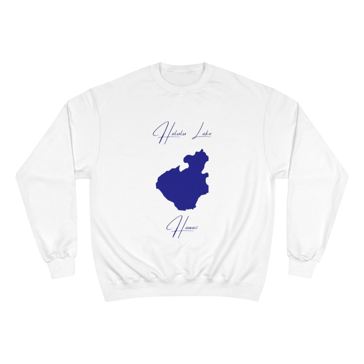 Hawaii  Halulu  Lake  Sweatshirt  front  position  view  from  front  white.webp