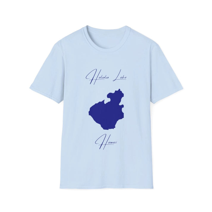 Hawaii  Halulu  Lake  T-shirt  front  position  view  from  front  light  blue.webp