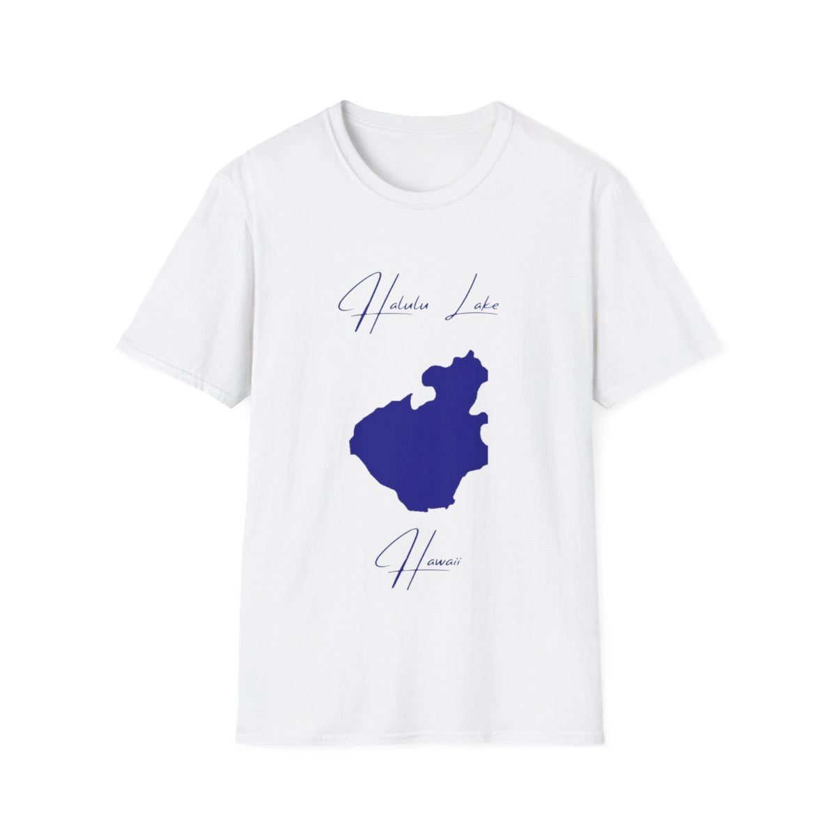 Hawaii  Halulu  Lake  T-shirt  front  position  view  from  front  white.webp