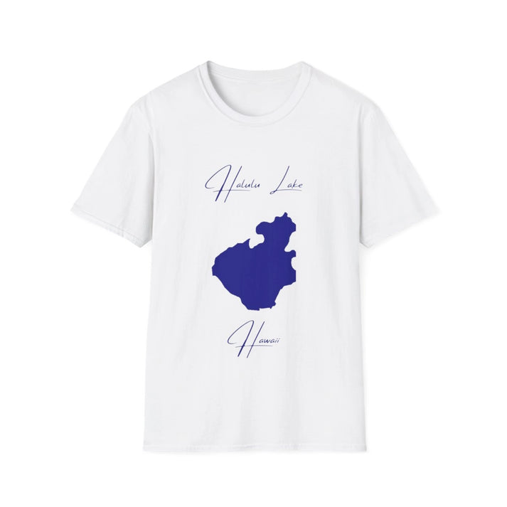 Hawaii  Halulu  Lake  T-shirt  front  position  view  from  front  white.webp