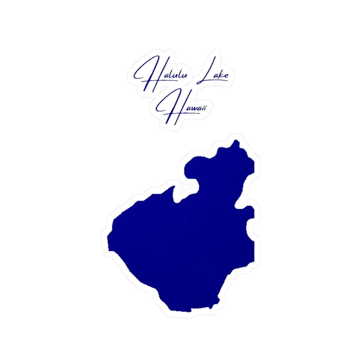 Hawaii  Halulu  Lake  Vinyl  Decal  other  position  view  from  front  4  x  6.webp