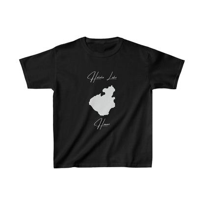 Hawaii  Halulu  Lake  Youth  T-shirt  front  position  view  from  front  black.webp