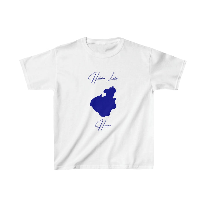 Hawaii  Halulu  Lake  Youth  T-shirt  front  position  view  from  front  white.webp