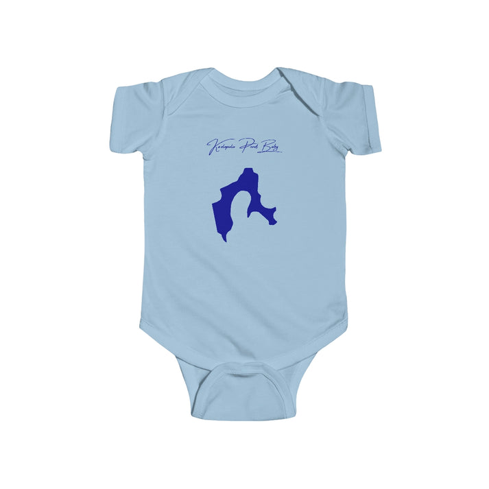 Hawaii  Ka'elepulu  Pond  Onesie  front  position  view  from  front  light  blue.webp
