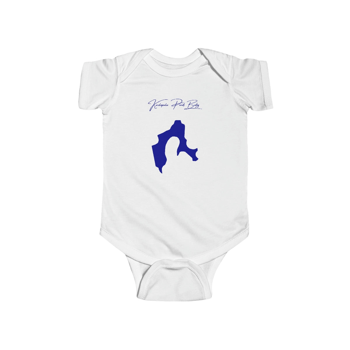 Hawaii  Ka'elepulu  Pond  Onesie  front  position  view  from  front  white.webp