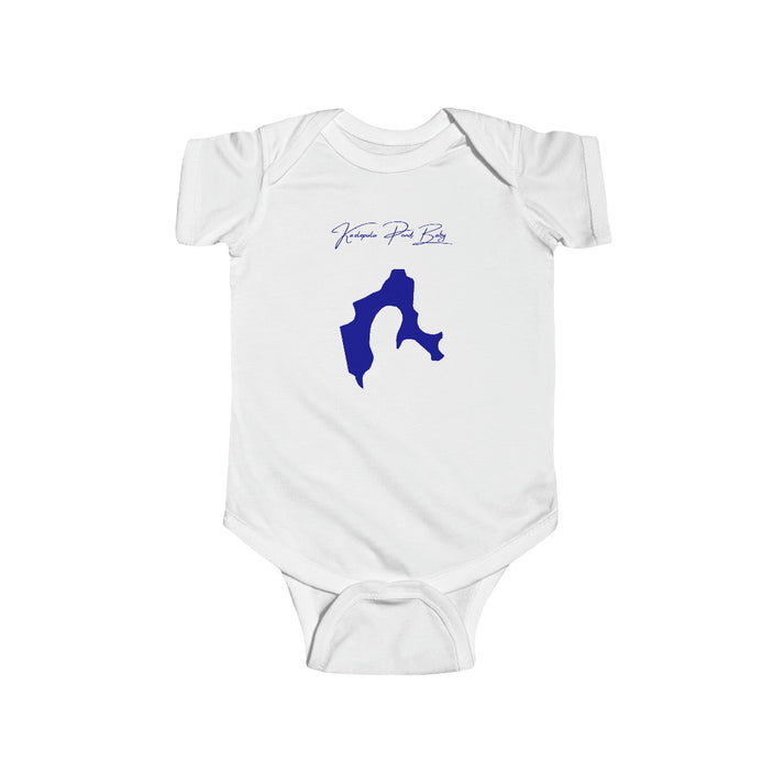 Hawaii  Ka'elepulu  Pond  Onesie  front  position  view  from  front  white.webp