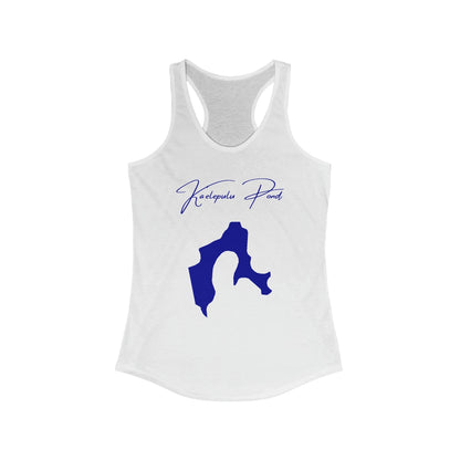 Hawaii  Ka'elepulu  Pond  Racerback-Tank  front  position  view  from  front  solid  white.webp