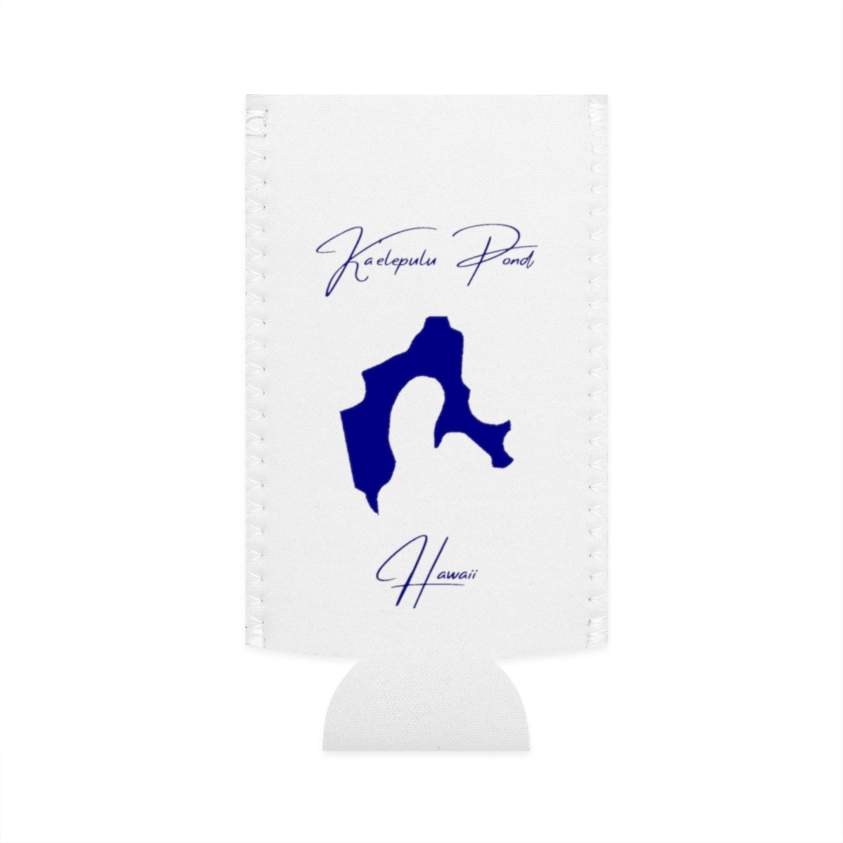 Hawaii  Ka'elepulu  Pond  Slim  Can  Koozie  front  position  view  from  flat-front  white.webp