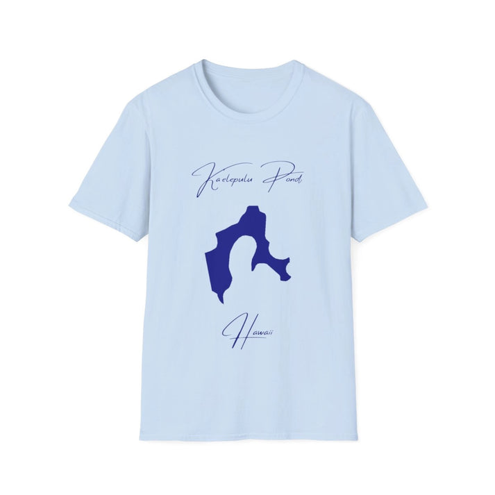 Hawaii  Ka'elepulu  Pond  T-shirt  front  position  view  from  front  light  blue.webp