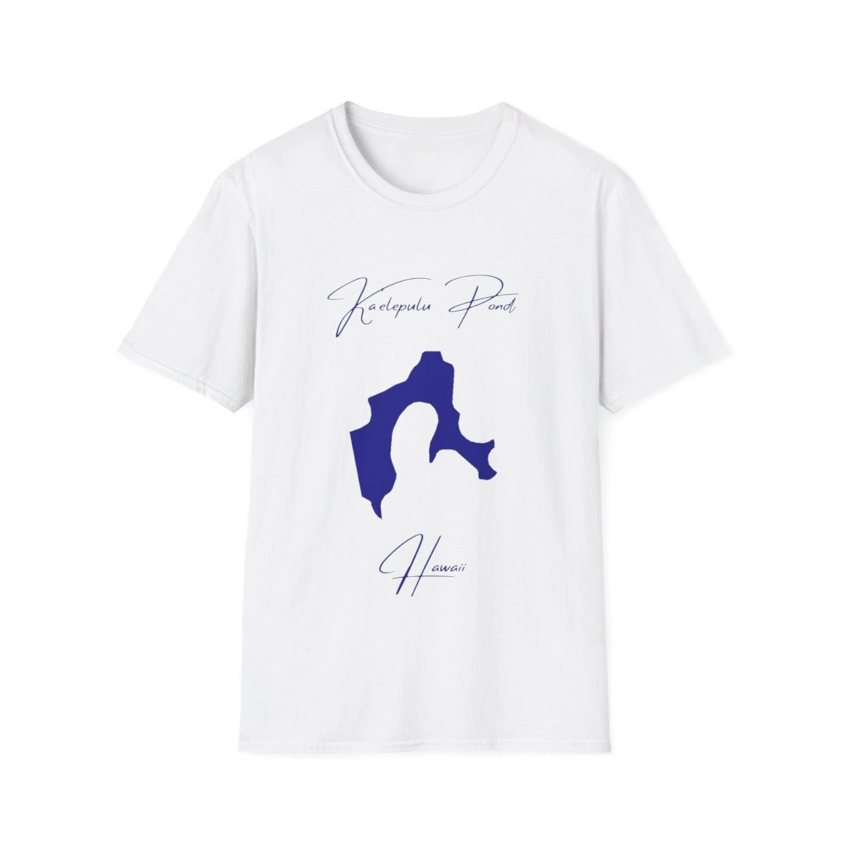 Hawaii  Ka'elepulu  Pond  T-shirt  front  position  view  from  front  white.webp