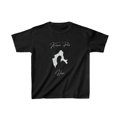 Hawaii  Ka'elepulu  Pond  Youth  T-shirt  front  position  view  from  front  black.webp