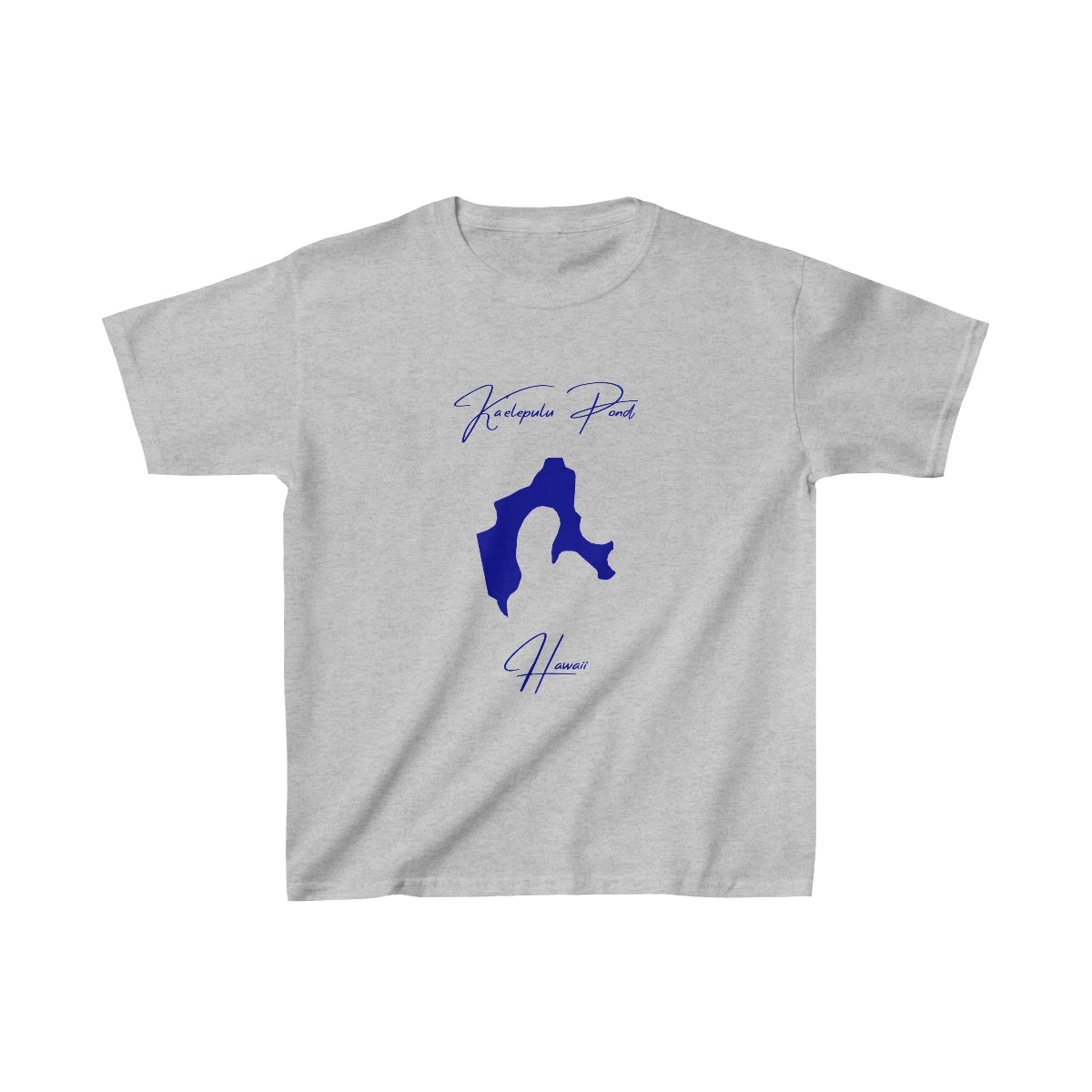 Hawaii  Ka'elepulu  Pond  Youth  T-shirt  front  position  view  from  front  sport  grey.webp