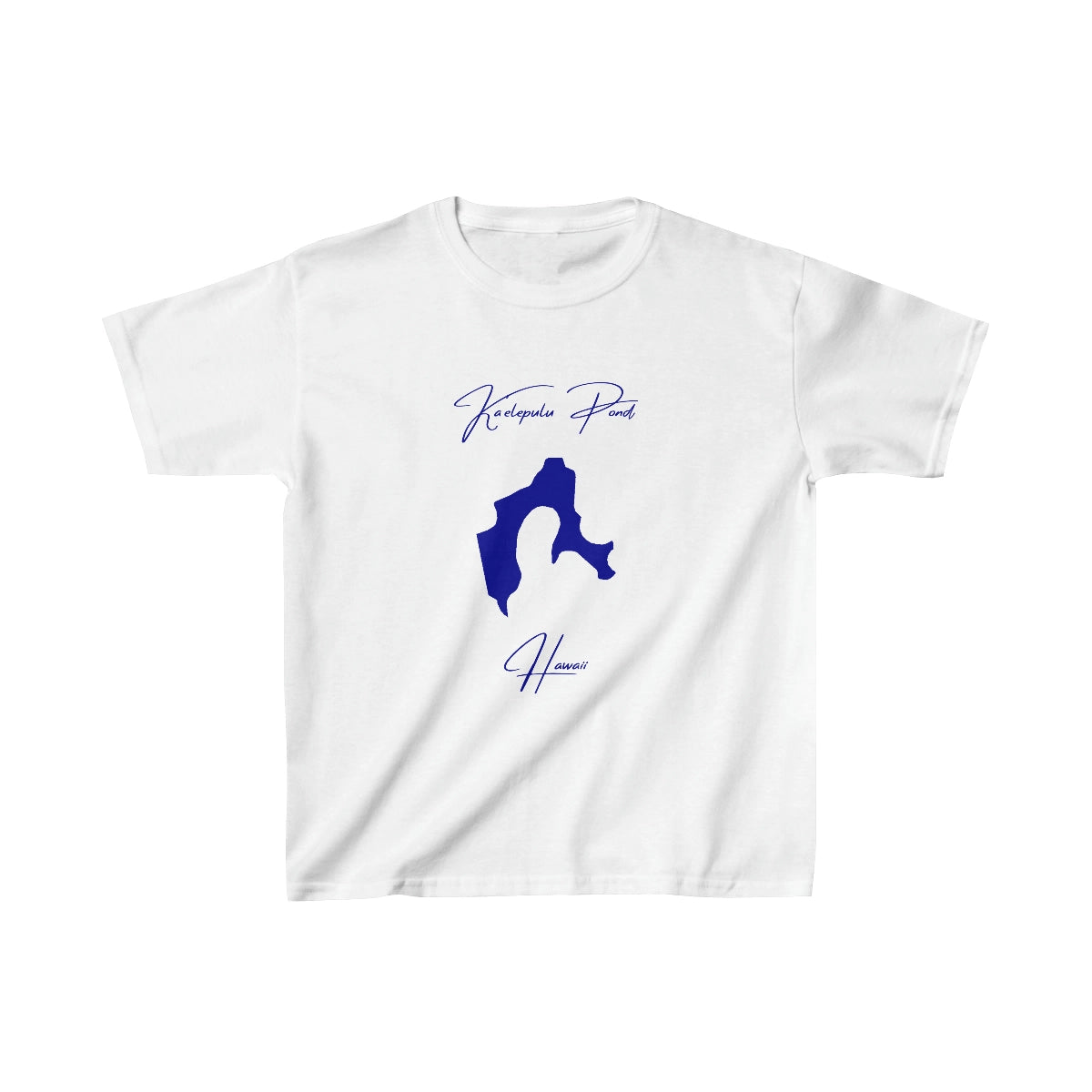 Hawaii  Ka'elepulu  Pond  Youth  T-shirt  front  position  view  from  front  white.webp