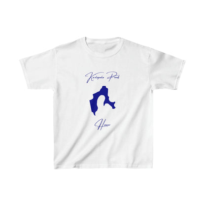 Hawaii  Ka'elepulu  Pond  Youth  T-shirt  front  position  view  from  front  white.webp
