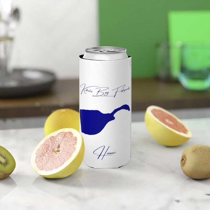 Hawaii  Kiholo  Bay  Fishponds  Slim  Can  Koozie  front  position  view  from  context-2  white.webp