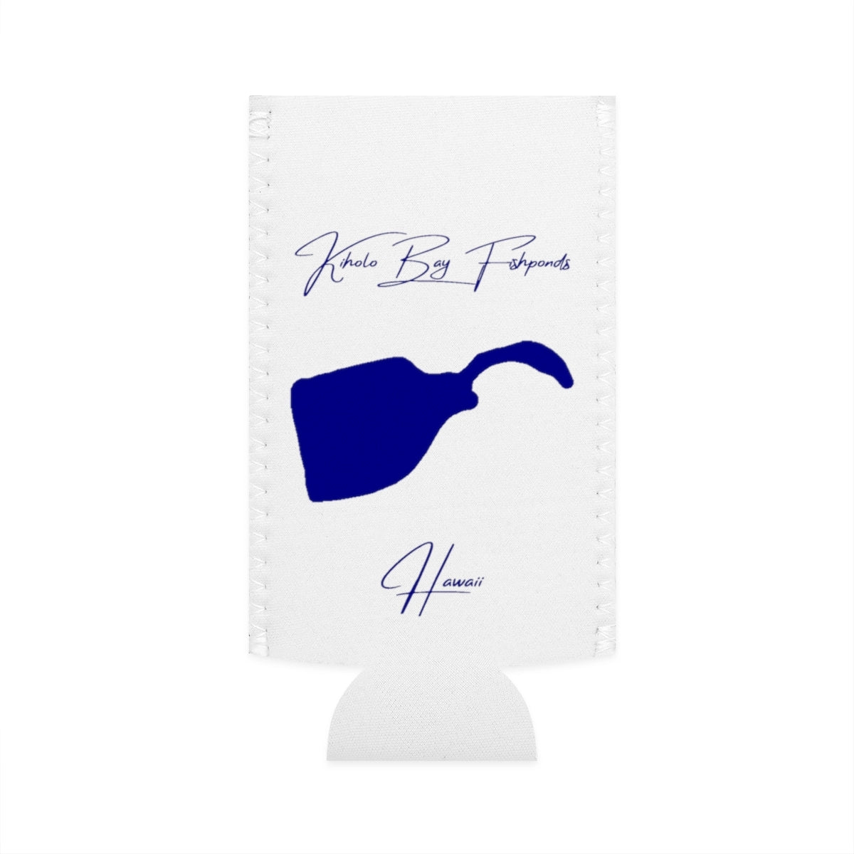 Hawaii  Kiholo  Bay  Fishponds  Slim  Can  Koozie  front  position  view  from  flat-front  white.webp