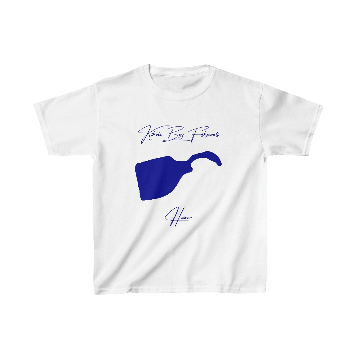 Hawaii  Kiholo  Bay  Fishponds  Youth  T-shirt  front  position  view  from  front  white.webp