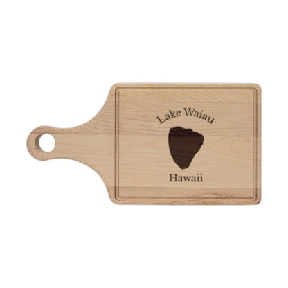 Hawaii  Lake  Waiau  Engraved  Cutting  Board  front  position  view  from  front  maple.webp