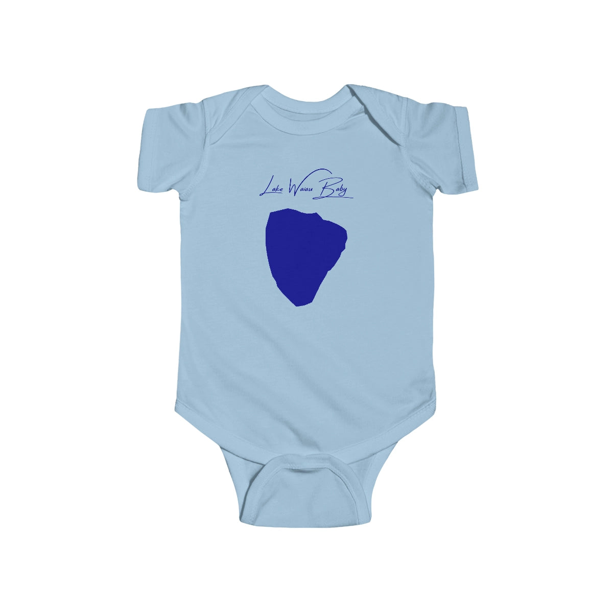 Hawaii  Lake  Waiau  Onesie  front  position  view  from  front  light  blue.webp