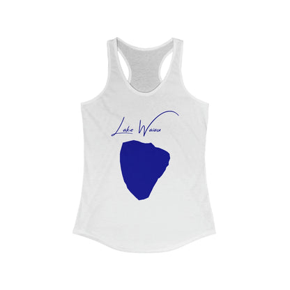 Hawaii  Lake  Waiau  Racerback-Tank  front  position  view  from  front  solid  white.webp